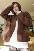 Highland Sherpa Jacket Chocolate /15 =